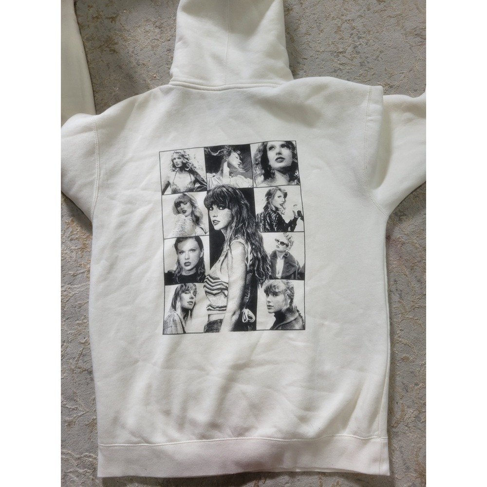 Taylor Swift The Eras Tour Hoodie Cream Graphic Concert Merch Mens Large L